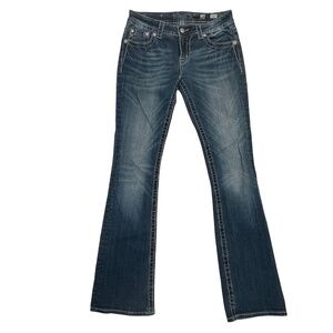 Miss Me Signature Rhinestone Embellished Bootcut Jeans Size 28 Women’s